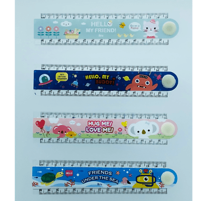 Cute Foldable 30cm Ruler with Drawing Shapes (20pack) party bag, student gift - PartyErasers