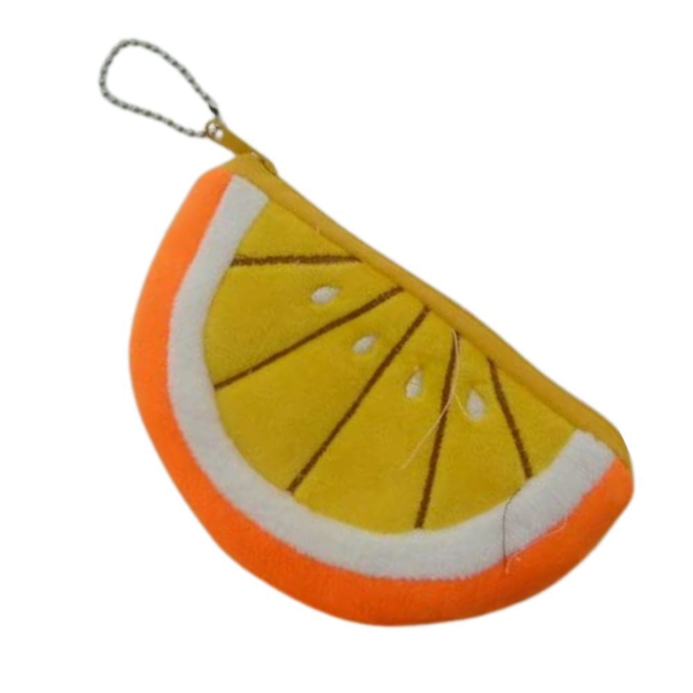 Cute Fruit Zipper Pouch Coin Purse - Strawberry & Orange - PartyErasers