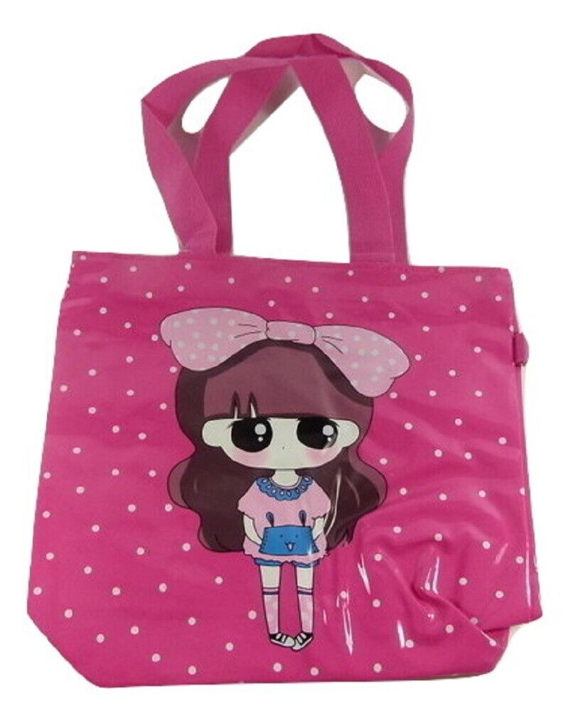 Cute Girl Shiny PU Zipped Shoulder Bag Shopping Bag - PartyErasers