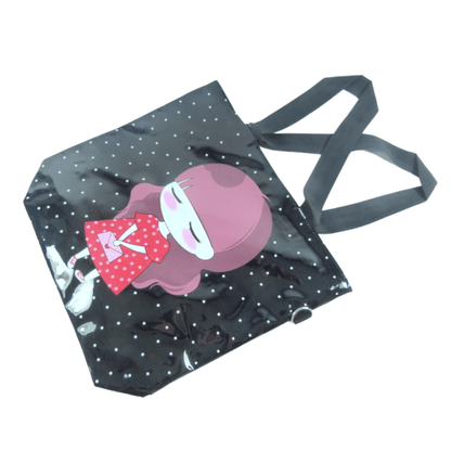 Cute Girl Shiny PU Zipped Shoulder Bag Shopping Bag - PartyErasers