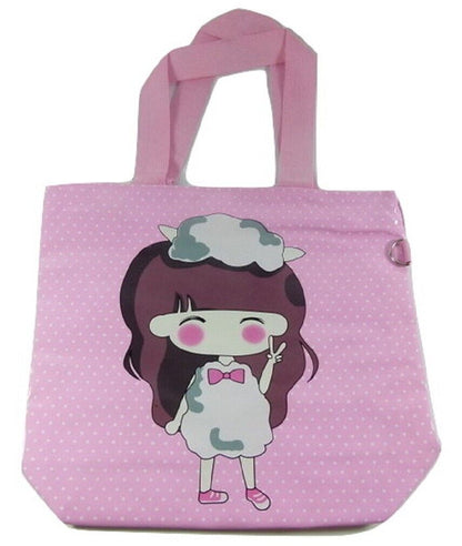 Cute Girl Shiny PU Zipped Shoulder Bag Shopping Bag - PartyErasers