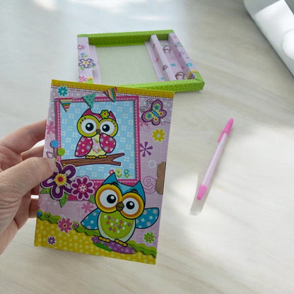 Cute Owl Secret Lockable Notebook/Diary/Journal with Key and Pen Box Set - PartyErasers