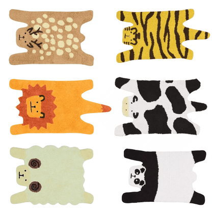 Cute Safari Animal Mini Floor Mat for Nursery Deco - PartyErasers