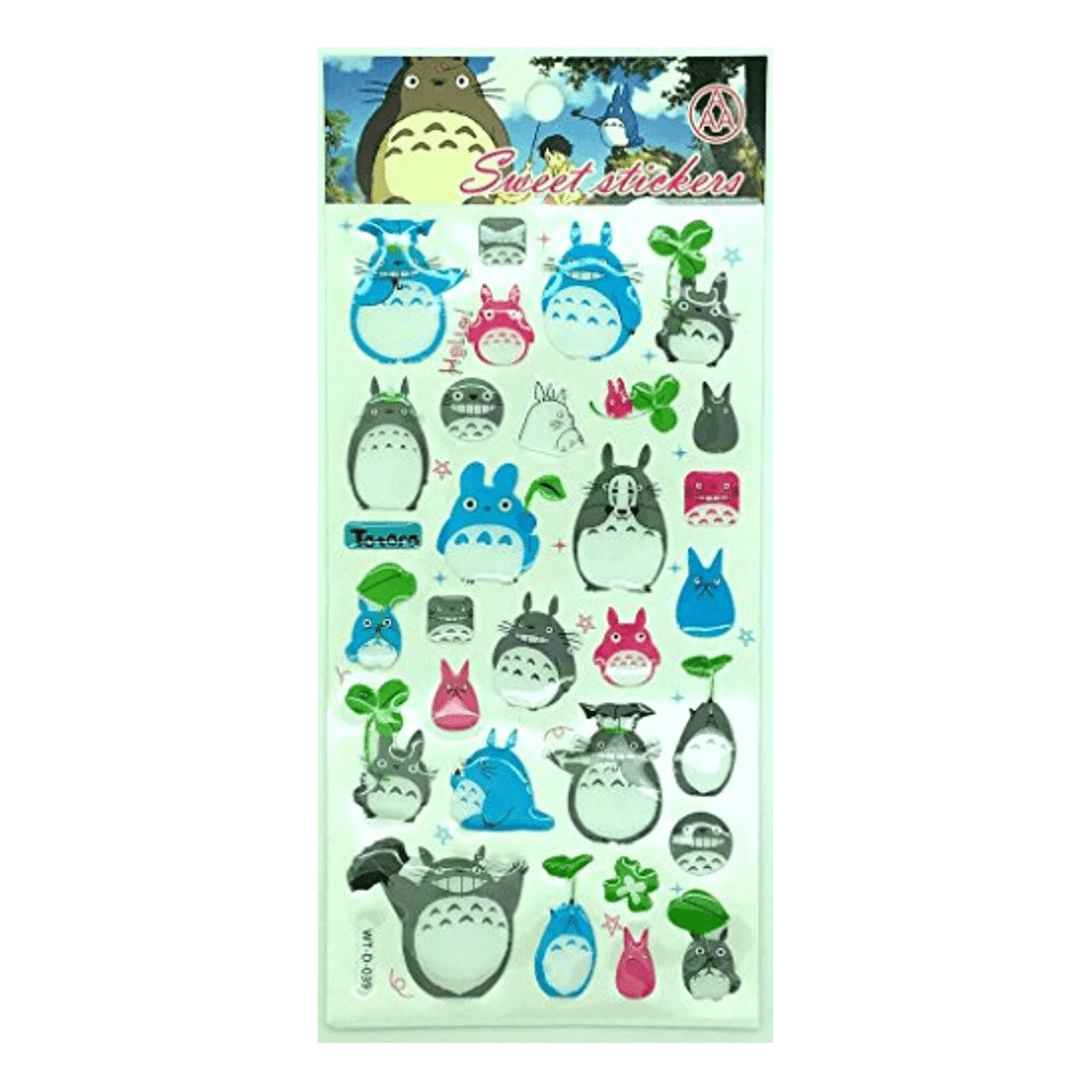 Cute Totoro Gel Stickers for Party Bag, Scrapbook, School Office - PartyErasers
