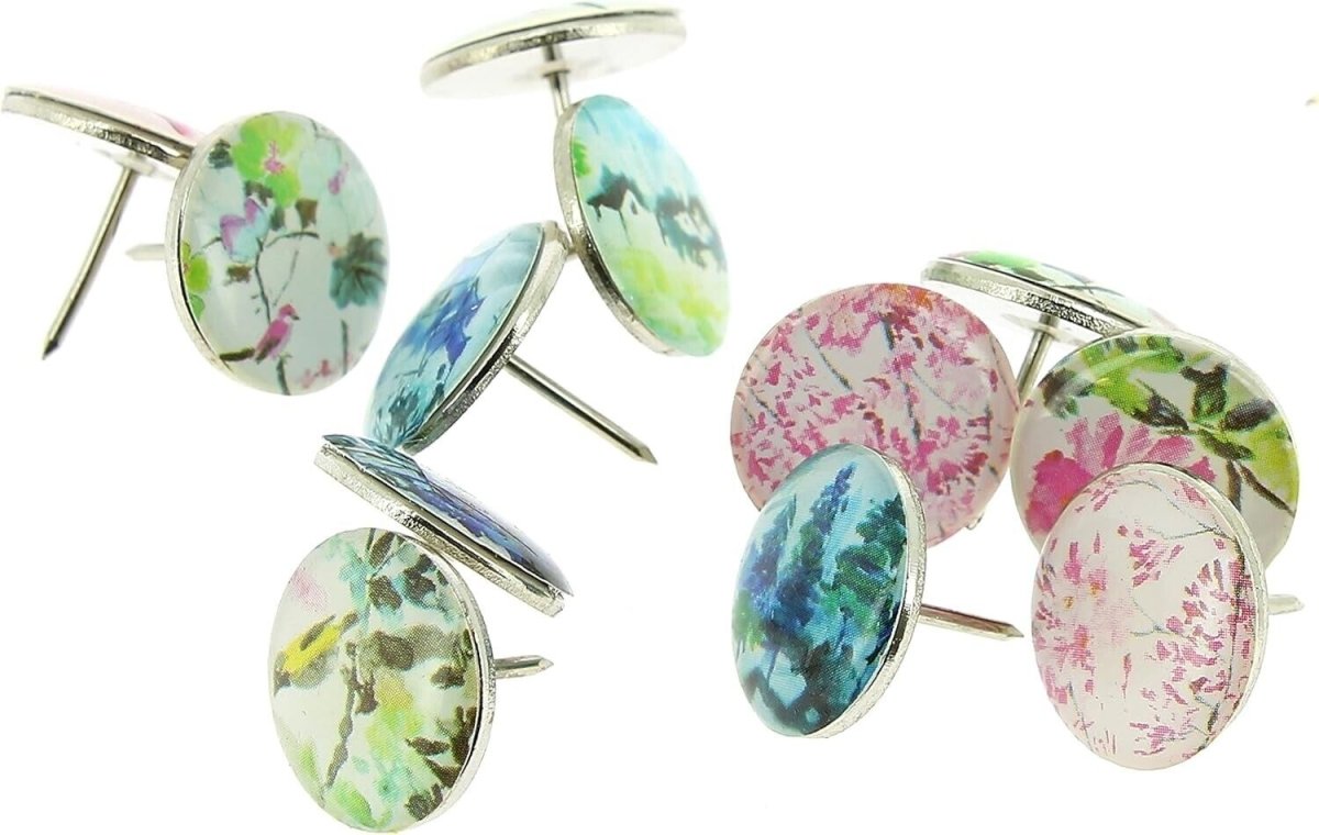 Designers Guild Push Pins Art Craft Cork Board Notice School Office Drawing Pins - PartyErasers