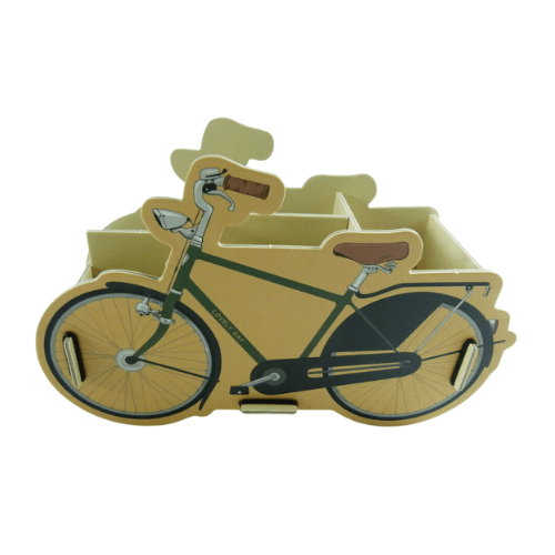 Desk Organiser Pencil Holder DIY Board Box with Compartments - Bicycle - PartyErasers