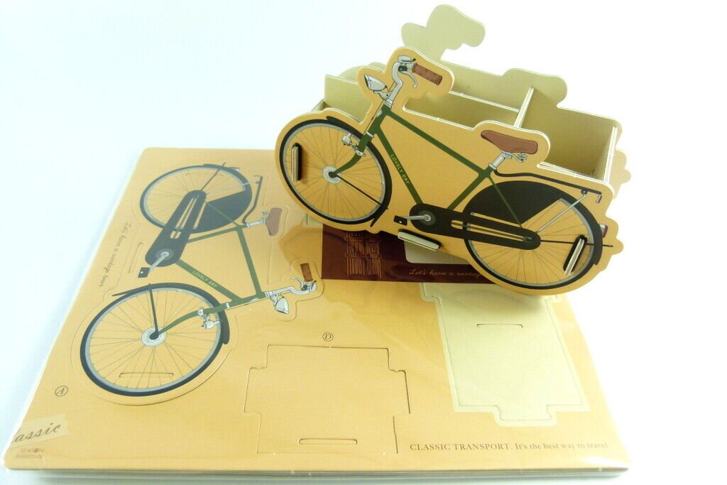 Desk Organiser Pencil Holder DIY Board Box with Compartments - Bicycle - PartyErasers