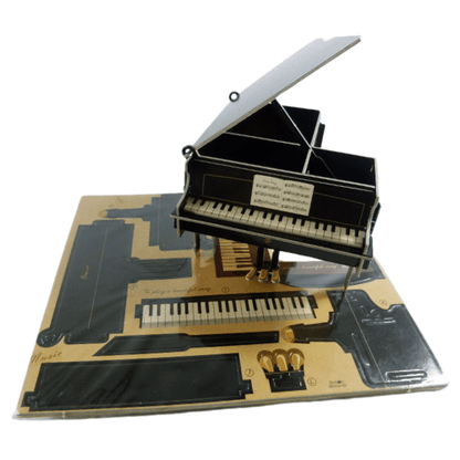 Desk Organiser Pencil Holder DIY Board Box with Compartments - Grand Piano - PartyErasers