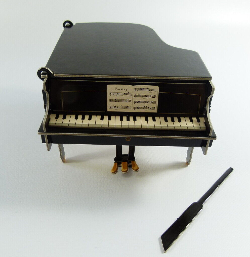 Desk Organiser Pencil Holder DIY Board Box with Compartments - Grand Piano - PartyErasers