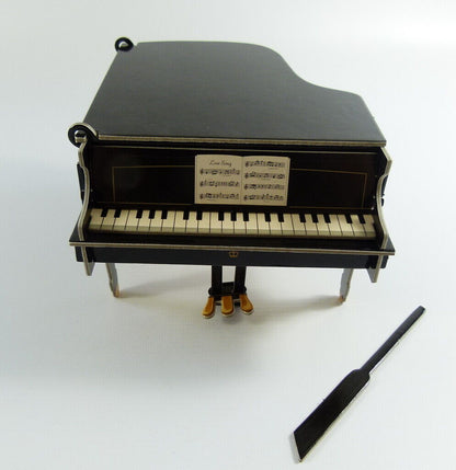 Desk Organiser Pencil Holder DIY Board Box with Compartments - Grand Piano - PartyErasers