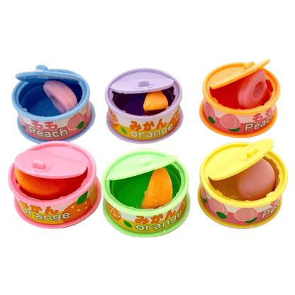 Dream Japanese Puzzle Eraser: Fruit - in - can with fruit slice - PartyErasers