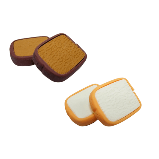DREAM Japanese Puzzle Eraser - Two Slices of Bread Erasers (2 selections) - PartyErasers