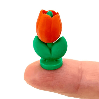 Dream Japanese Puzzle Erasers: 6 Tulips Flowers Japanese Erasers - PartyErasers