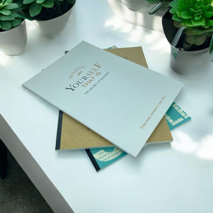 Encouragement Motivational Quote Blank Sheet Notebook for School Office Size A5 - PartyErasers