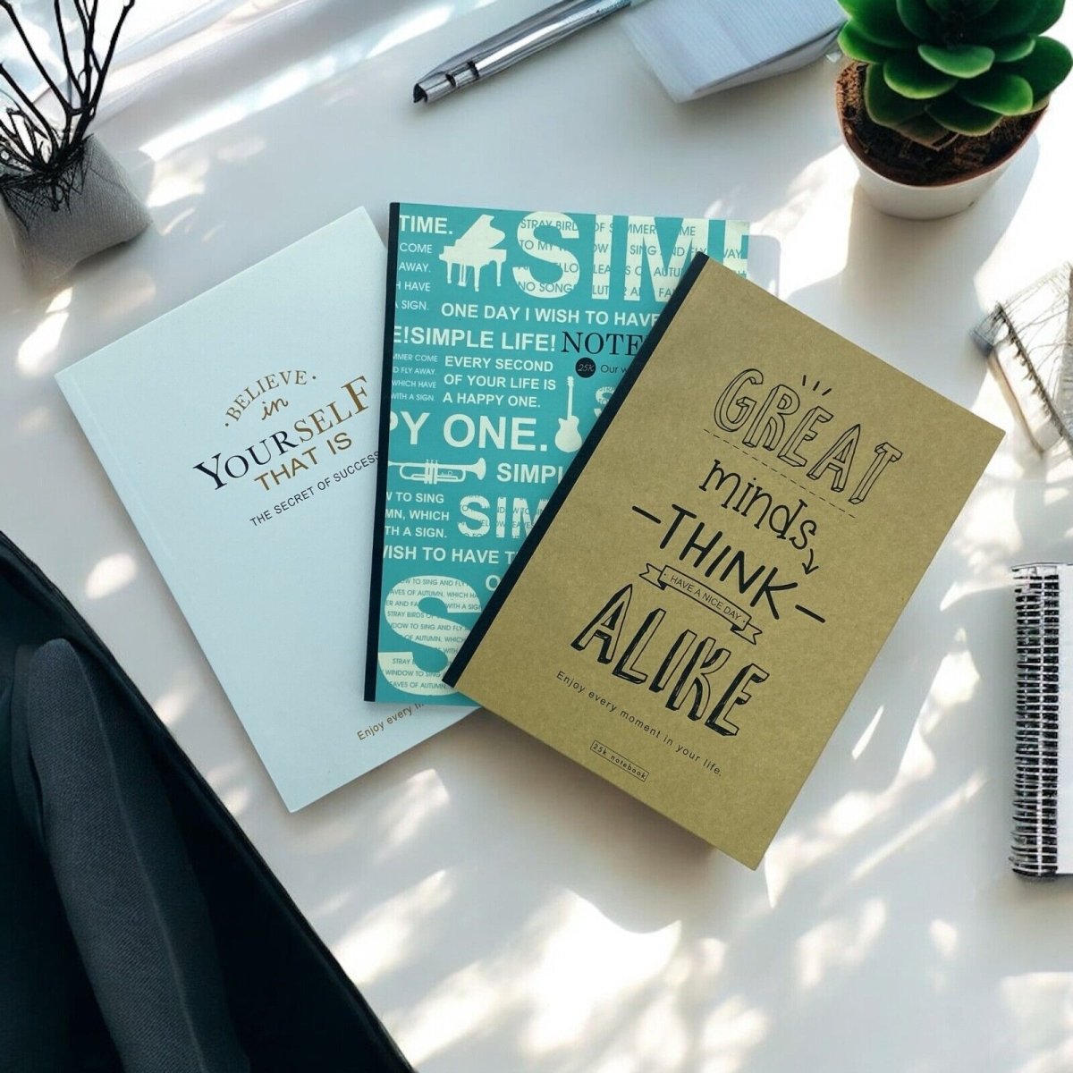 Encouragement Motivational Quote Blank Sheet Notebook for School Office Size A5 - PartyErasers