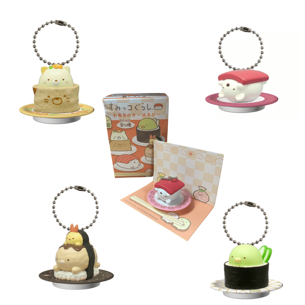F - Toys Confect - A Corner Sumikko Gurashi Sushi Keychain keyrings rom Japan - PartyErasers