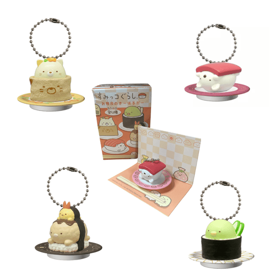 F - Toys Confect - A Corner Sumikko Gurashi Sushi Keychain keyrings rom Japan - PartyErasers