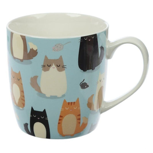 Feline Fine Cat Porcelain Mug - PartyErasers
