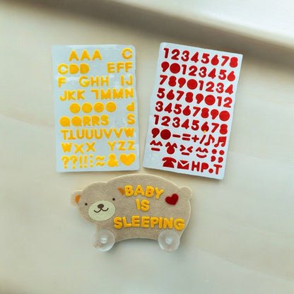 Felt Sign Number Name Plate for Car Window Home Décor – Create Your Own Words - PartyErasers