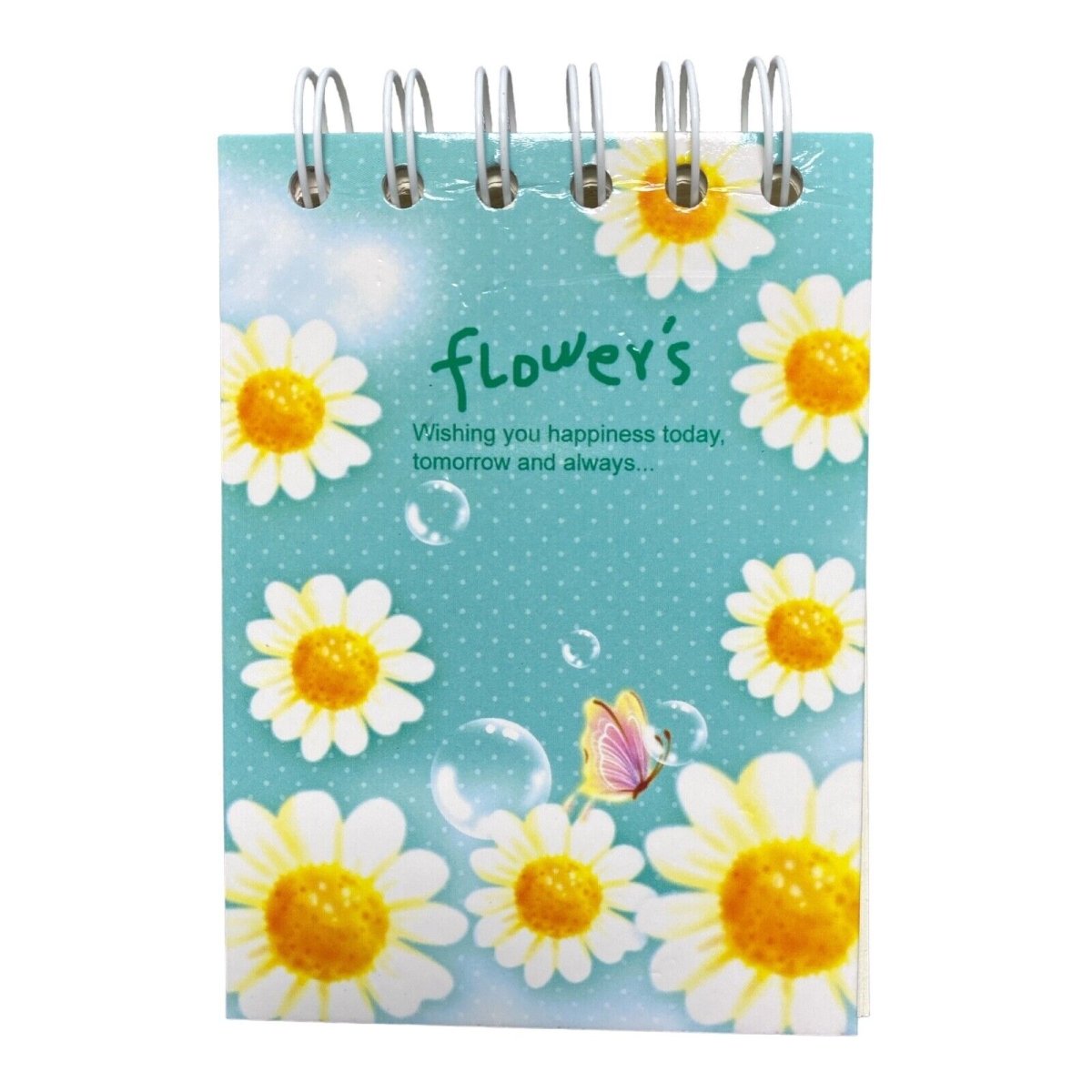 Floral & Nature Spiral bound Ruled Note Pad Notebook 120 sheets per pack - PartyErasers