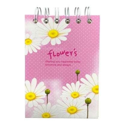 Floral & Nature Spiral bound Ruled Note Pad Notebook 120 sheets per pack - PartyErasers