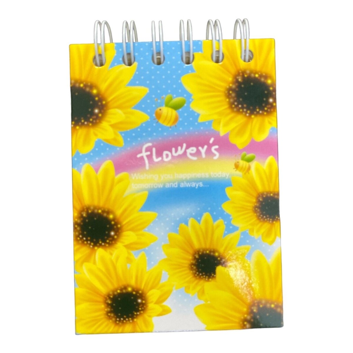 Floral & Nature Spiral bound Ruled Note Pad Notebook 120 sheets per pack - PartyErasers