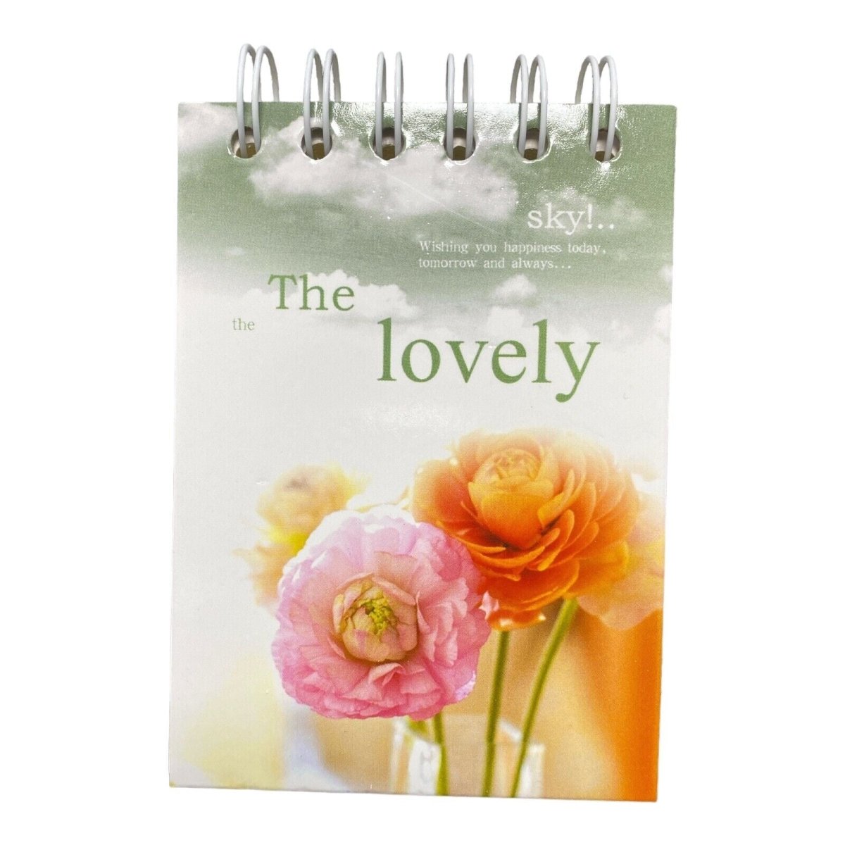 Floral & Nature Spiral bound Ruled Note Pad Notebook 120 sheets per pack - PartyErasers