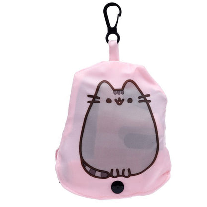 Foldable Reusable Shopping Bag Pusheen Cat - Blue or Pink - PartyErasers