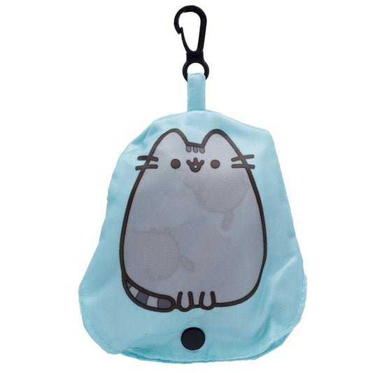 Foldable Reusable Shopping Bag Pusheen Cat - Blue or Pink - PartyErasers