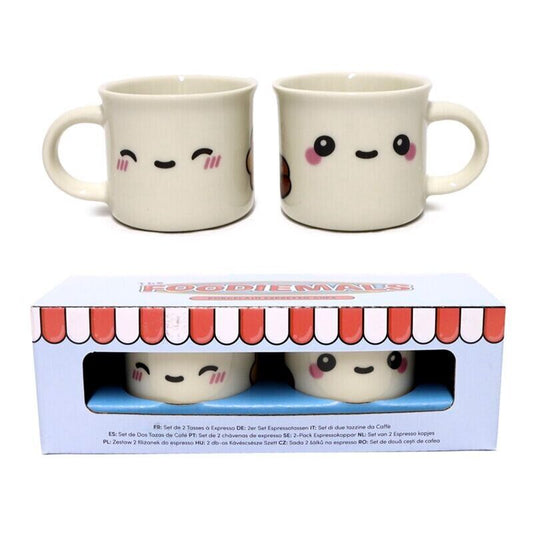 Foodiemals Set of 2 Porcelain Espresso Cups - PartyErasers