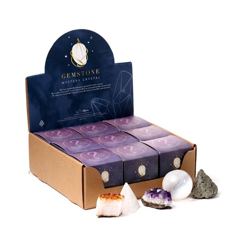 Gemstone Crystal Mystery Blind Box Amethyst, Quartz, Pyrite Crystal - PartyErasers