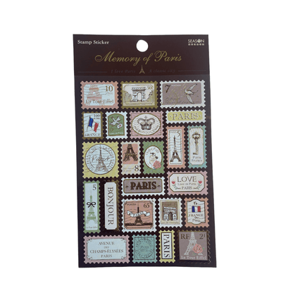 Gold Stamped Stickers London and Paris School Classroom students art & craft - PartyErasers