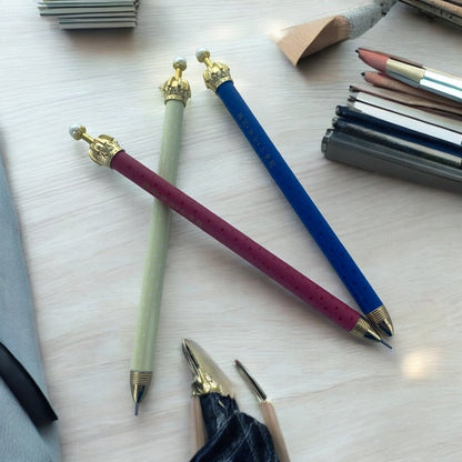 Golden Crown with Pearl Top 0.5mm Mechanical Pencils (3pcs) - PartyErasers