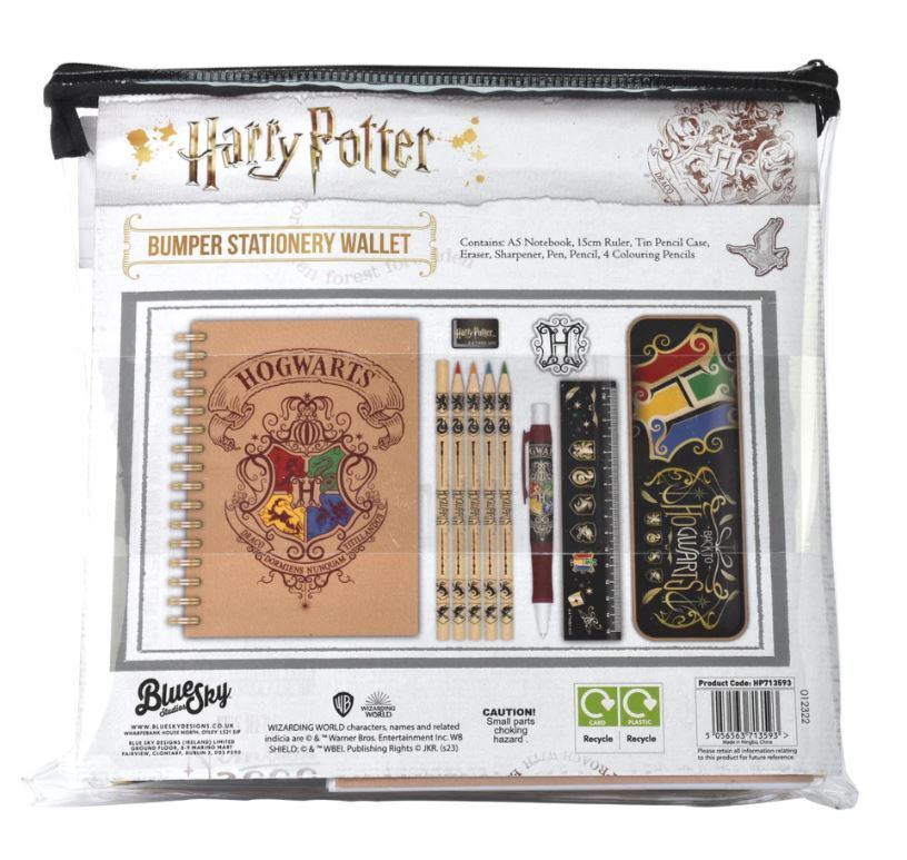 Harry Potter Bumper Stationery Set - Colourful Crest - PartyErasers