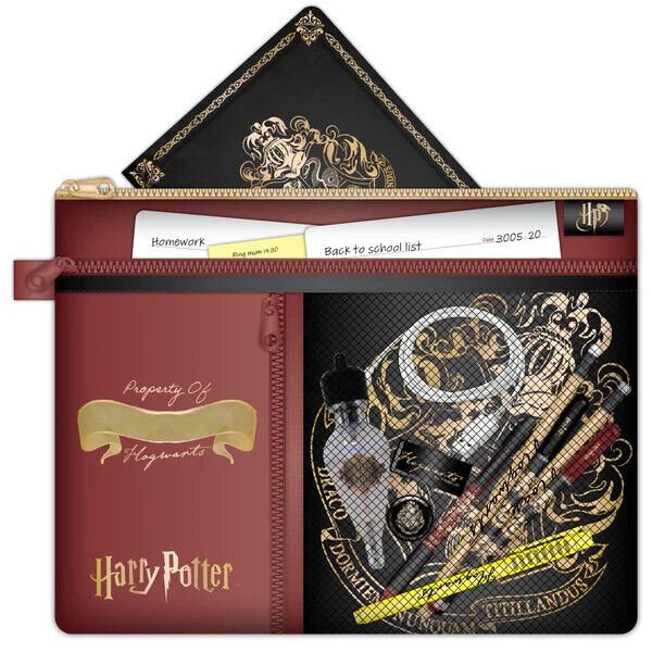 Harry Potter Multi Pocket Study Wallet - Hogwarts Crest - PartyErasers