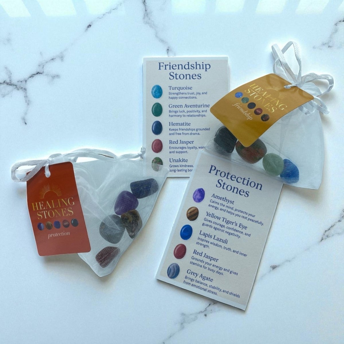 Healing Stones - Protection or Friendship Stones (Set of 5) Crystal metaphysical - PartyErasers