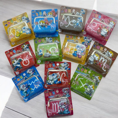 Horoscope Zodiac Sign Mini Coin Purse Party Bag Filler Little Gift (Choose 4) - PartyErasers