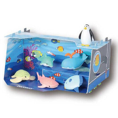Iwako Japanese Eraser DIY Craft House Set Animals, Dinosaur, Stationery, Dessert - PartyErasers