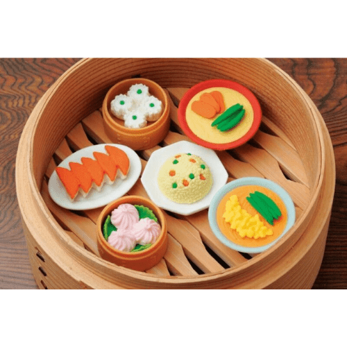 Iwako Japanese Puzzle Eraser - Chinese Food Dim Sum - PartyErasers