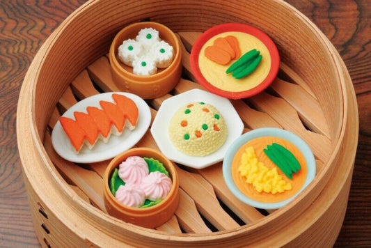 Iwako Japanese Puzzle Eraser - Chinese Food Dim Sum - PartyErasers