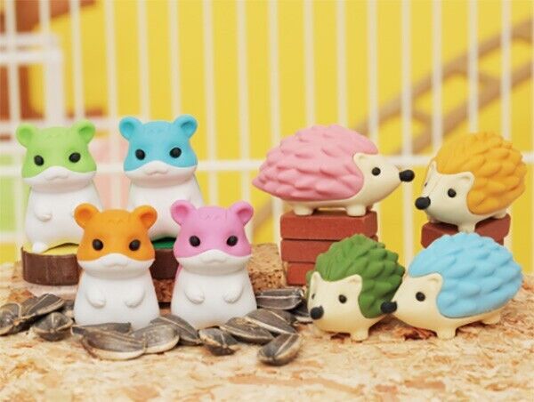 Iwako Japanese Puzzle Eraser - Hamster and Hedgehog - PartyErasers
