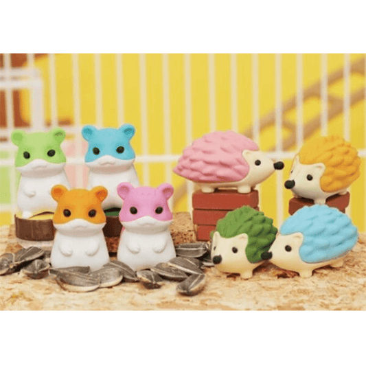 Iwako Japanese Puzzle Eraser - Hamster and Hedgehog - PartyErasers