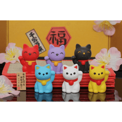 Iwako Japanese Puzzle Eraser - Japanese Maneki Neko Lucky Cat - PartyErasers