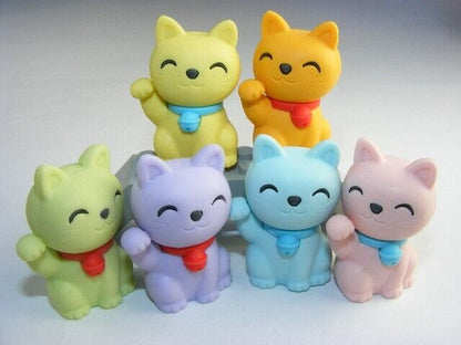 Iwako Japanese Puzzle Eraser - Japanese Maneki Neko Lucky Cat - PartyErasers