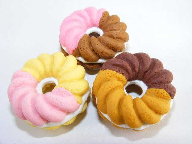 Iwako Japanese Puzzle Eraser - Macaron, Wafflecone, French Doughnut - PartyErasers
