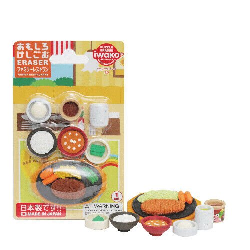 IWAKO Japanese Puzzle Eraser Rubbers Blister Set - Food Collections - PartyErasers