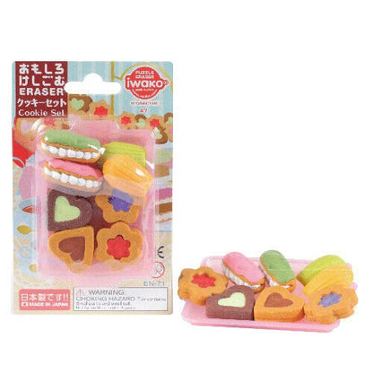 IWAKO Japanese Puzzle Eraser Rubbers Blister Set - Food Collections - PartyErasers
