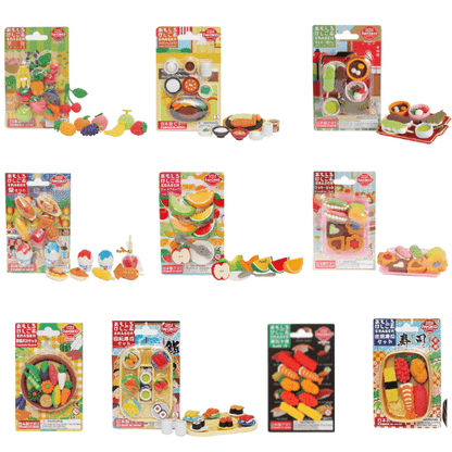 IWAKO Japanese Puzzle Eraser Rubbers Blister Set - Food Collections - PartyErasers