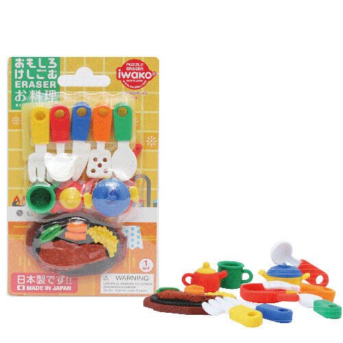 IWAKO Japanese Puzzle Eraser Rubbers Blister Set - Toys and Others Collections - PartyErasers