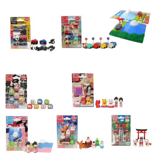 IWAKO Japanese Puzzle Eraser Rubbers Blister Set - Toys and Others Collections - PartyErasers